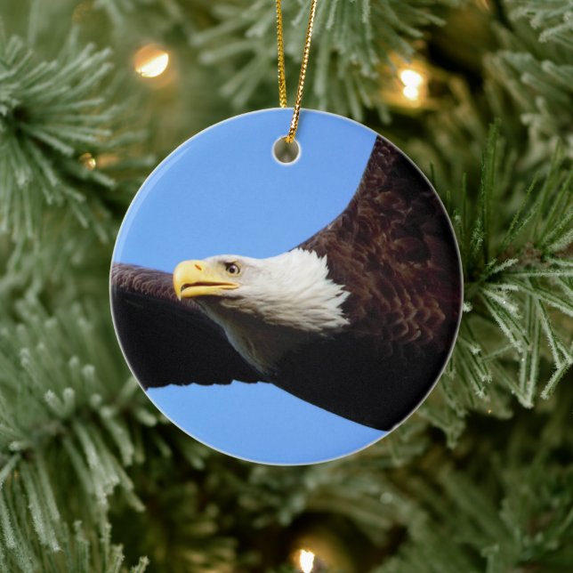 Bald Eagle Portrait Ceramic Tree Decoration (Tree)