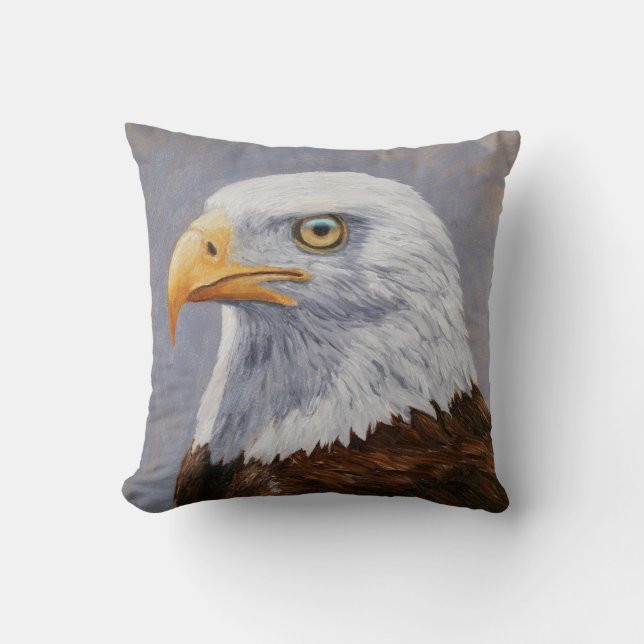 Bald Eagle Portrait Cushion (Front)