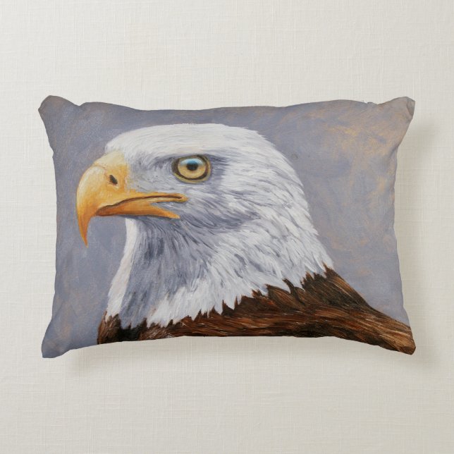 Bald Eagle Portrait Decorative Cushion (Front)