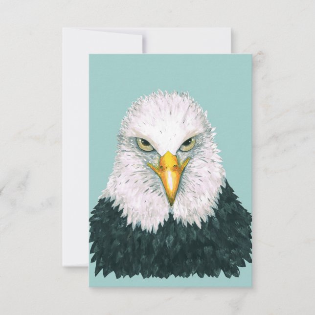 Bald Eagle Portrait RSVP Card (Front)