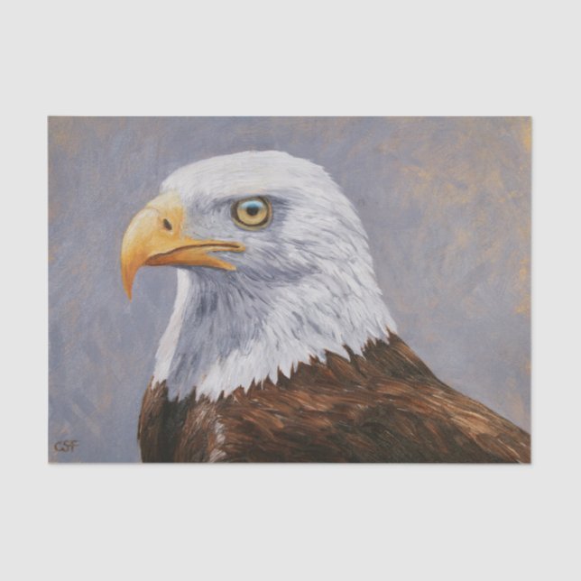 Bald Eagle Portrait Tissue Paper (Front)