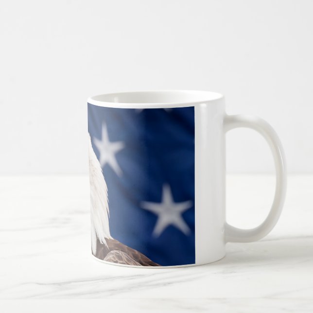 Bald Eagle Portrait with stars Coffee Mug (Right)