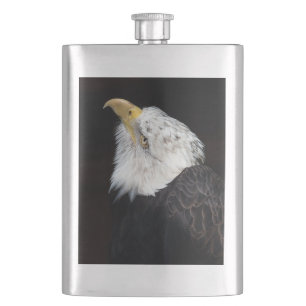 Bald Eagle Portriat Hip Flask
