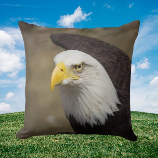 Bald Eagle Power – Bold Statement Throw Pillow (Creator Uploaded)