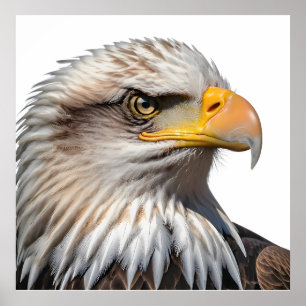 Bald Eagle Profile Poster