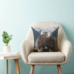 Bald Eagle Protecting His Mate Cushion