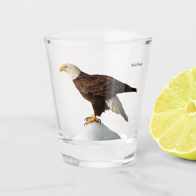 Bald Eagle shot glass (Front)