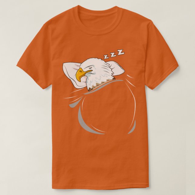 Bald Eagle Sleeping Animal Nap Napping Slumber T-Shirt (Design Front)