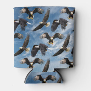 Bald Eagle Soaring Can Cooler