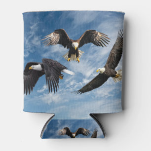 Bald Eagle Soaring Can Cooler