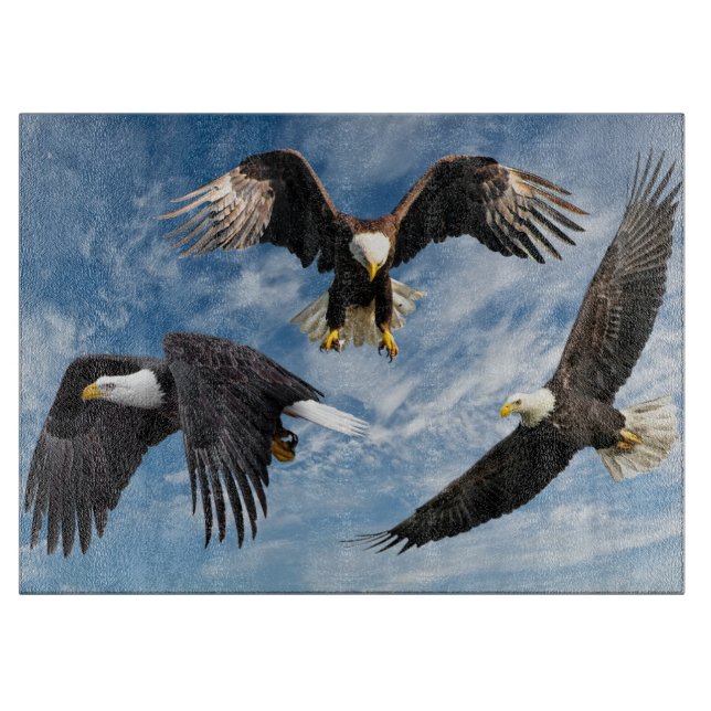 Bald Eagle Soaring Cutting Board (Front)