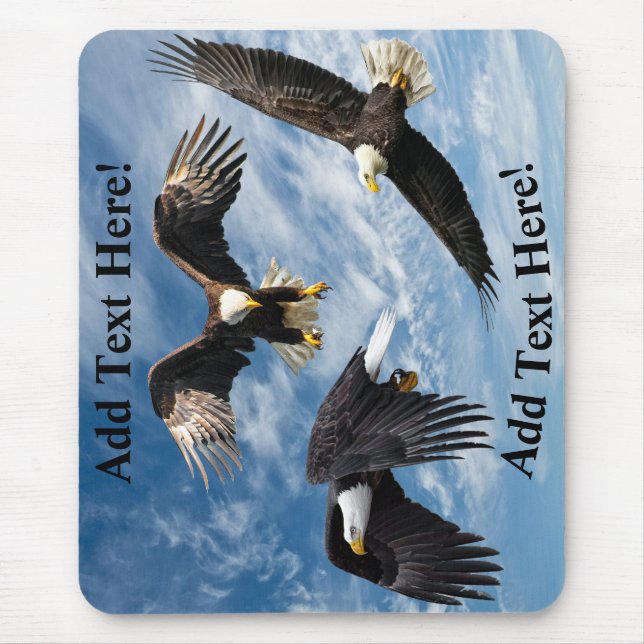 Bald Eagle Soaring Mouse Pad (Front)