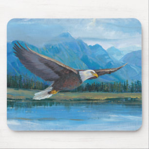 Bald Eagle Soaring Mouse Pad