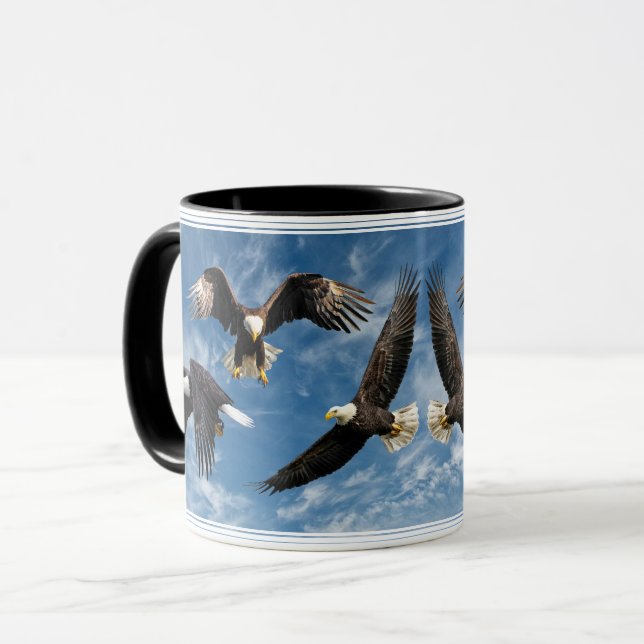 Bald Eagle Soaring Mug (Front Left)