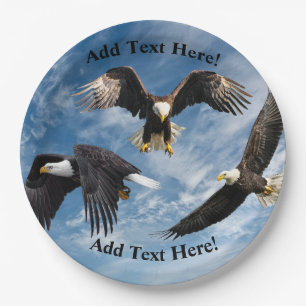 Bald Eagle Soaring Paper Plate