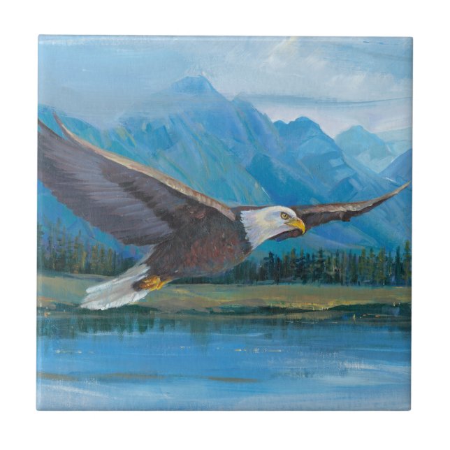 Bald Eagle Soaring Tile (Front)