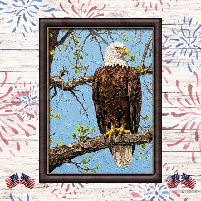 Bald Eagle Spring Branch Art Poster (Creator Uploaded)
