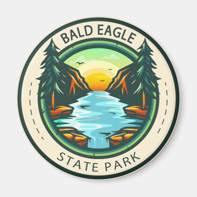 Bald Eagle State Park Pennsylvania Badge  Magnet (Front)