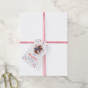 Bald Eagle Summer Party Patriotic USA 4th of July Gift Tags