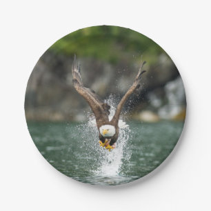 Bald Eagle The Big Catch Paper Plate