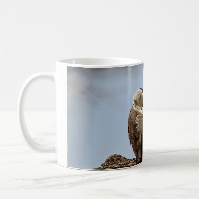 Bald Eagle (The bird giving the bird) Coffee Mug (Left)
