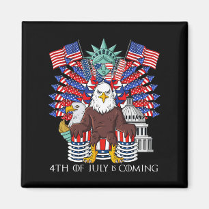 Bald Eagle Throne 4th Of July USA Patriotic Boys K Magnet