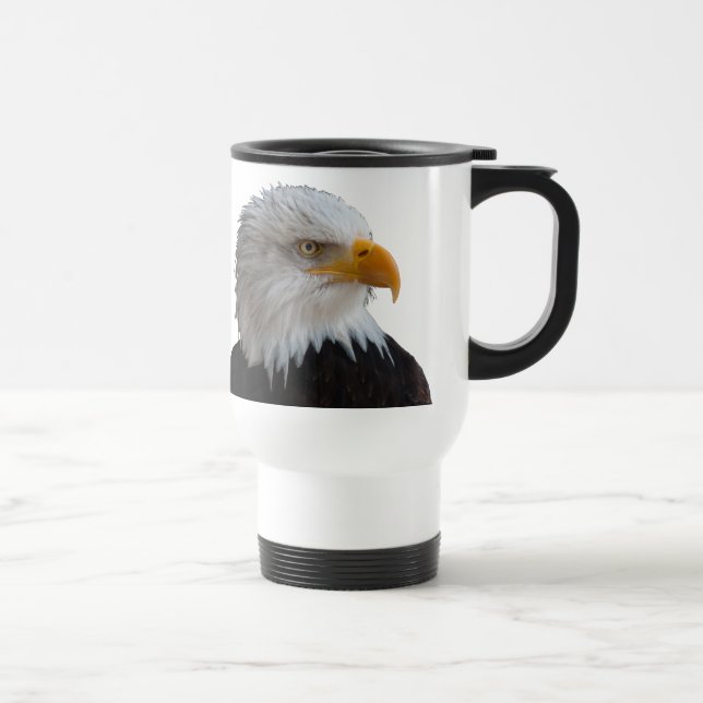 Bald eagle travel mug (Right)