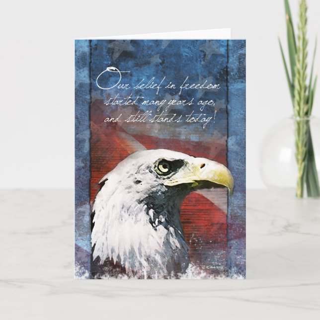 Bald Eagle Troop Support Card A Belief in Freedom (Front)