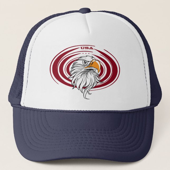 Bald Eagle Trucker Hat (Front)