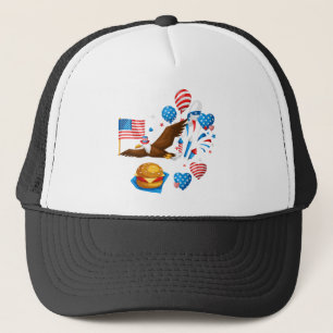 bald eagle uncle sam trucker hat