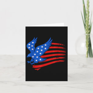 Bald Eagle Us American Flag 4th Of July Proud Patr Card