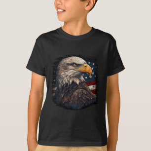 Bald Eagle Us American Flag 4th Of July Proud Patr T-Shirt