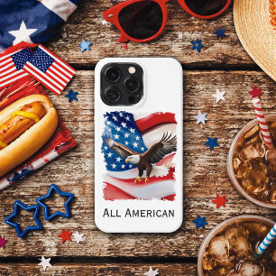 Bald Eagle & US Flag 4th Of July iPhone 13 Pro Case