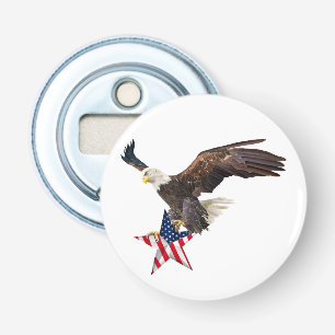 Bald eagle US flag Bottle Opener
