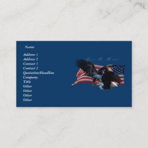 Bald Eagle/US Flag Business Card
