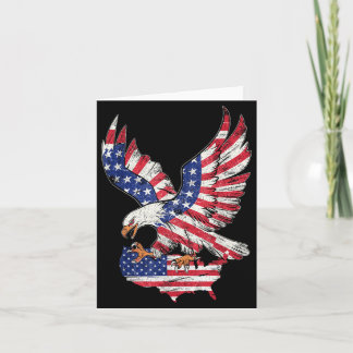Bald Eagle USA 4th Of July Independence Vintage Card