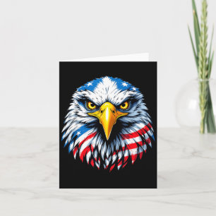 Bald Eagle Usa Flag Patriotic Independence Day 4th Card