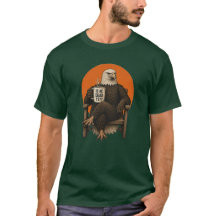Bald Eagle Vintage Illustration Anti Trampo Shirt