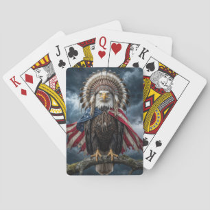 Bald Eagle Wearing an American Flag  Playing Cards