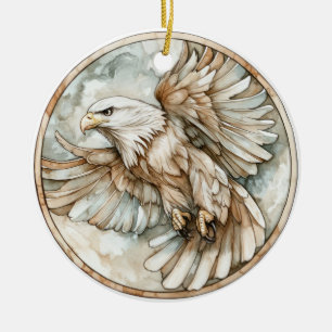 Bald Eagle Wild Tame and Timeless Collection Ceramic Tree Decoration