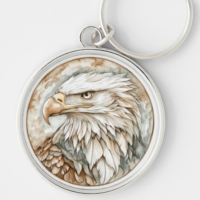 Bald Eagle Wild Tame and Timeless Collection Key Ring (Front)