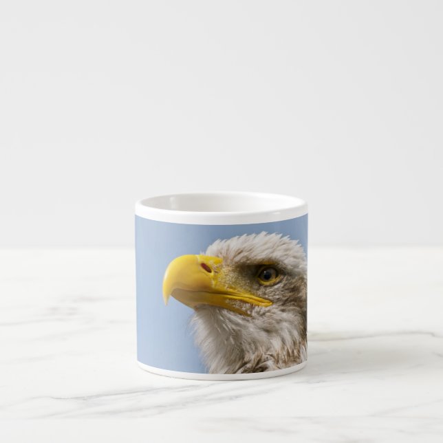 Bald Eagle Wildlife Portrait Art Espresso Cup (Front)