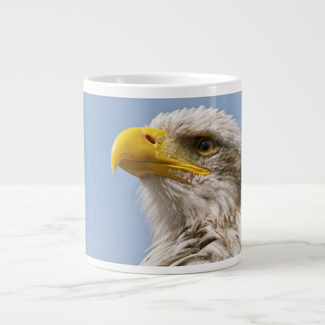 Bald Eagle Wildlife Portrait Art Large Coffee Mug (Front)