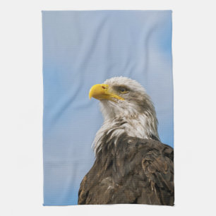 Bald Eagle Wildlife Portrait Art Tea Towel