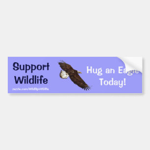 BALD EAGLE Wildlife Support Bumper Sticker