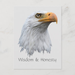 Bald Eagle Wisdom & Honesty customisable Postcard
