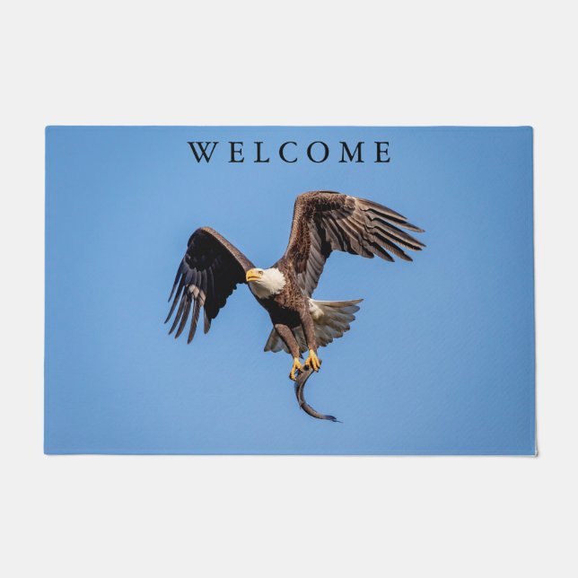 Bald Eagle with a fish Doormat (Front)