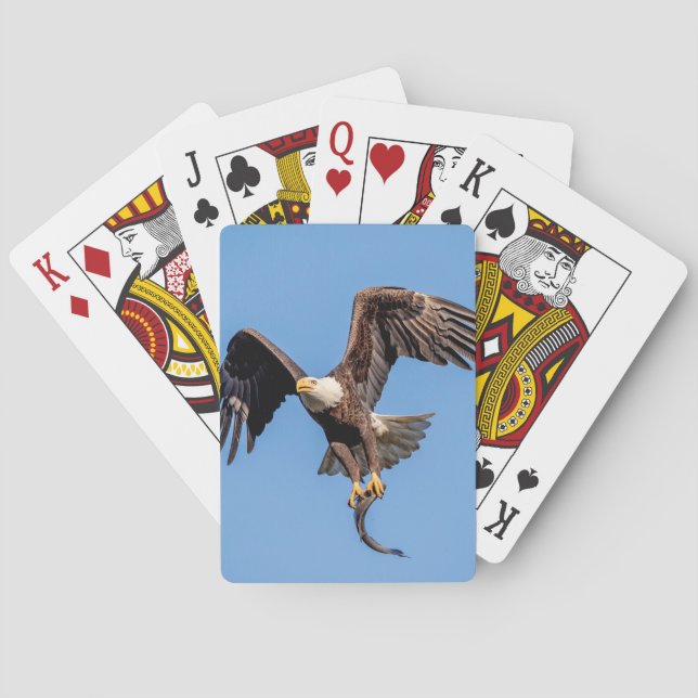Bald Eagle with a fish Playing Cards (Back)