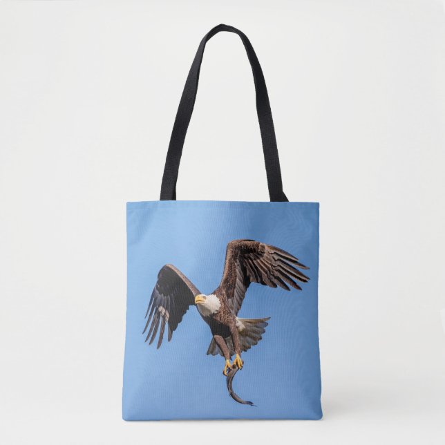 Bald Eagle with a fish Tote Bag (Front)