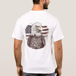 Bald Eagle with American Flag Circle T-Shirt